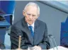  ?? FOTO: BERND VON JUTRCZENKA/DPA ?? Bundestags­präsident Wolfgang Schäuble