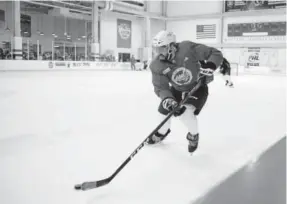  ?? Nick Wass, The Associated Post ?? Washington Capitals left wing Alex Ovechkin skates Saturday during practice for the Stanley Cup Final against Vegas.