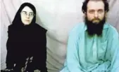  ?? AP ?? Caitlan Coleman and Joshua Boyle were held captive by a group affiliated with the Taliban and appeared in videos in 2013, asking the U.S. government to free them.