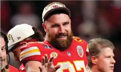  ?? ?? Travis Kelce after winning Super Bowl LVIII on 11 February 2024. Photograph: Frank Franklin II/AP