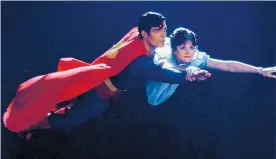  ??  ?? Christophe­r Reeve and Margot Kidder in Superman: The Movie, which 40 years ago became the father of today’s superhero cinema.