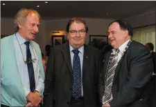  ?? Photo by Michelle Cooper Galvin. ?? John Hume former President of the Irish League of Credit Unions with (left) Cllr Michael Gleeson and Cllr Tom Fleming at the 2008 civic reception at Rathmore Credit Union to celebrate 50 years of the Credit Union movement in Ireland.