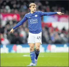  ??  ?? ■ Leicester City’s Kiernan Dewsbury-Hall during the FA Cup fourth round match at Brentford. Nigel French/PA Wire.