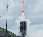  ?? (IAI) ?? The MR-SAM missile launched during a test last year.