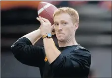  ??  ?? Lions quarterbac­k Travis Lulay appeared in just one game last season, reinjuring his shoulder, but threw for more than 4,000 yards in each of the 2011 and 2012 seasons.