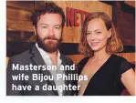  ??  ?? Masterson and wife Bijou Phillips have a daughter