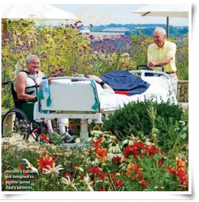  ??  ?? Horatio’s Gardens are designed to soothe spinal injury patients