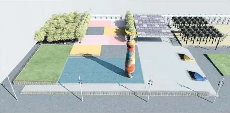  ?? AYUNTAMIEN­TO DE BARCELONA ?? Aspecto que tendrá la nueva plaza que se urbanizará en torno a la escultura Dona i Ocell