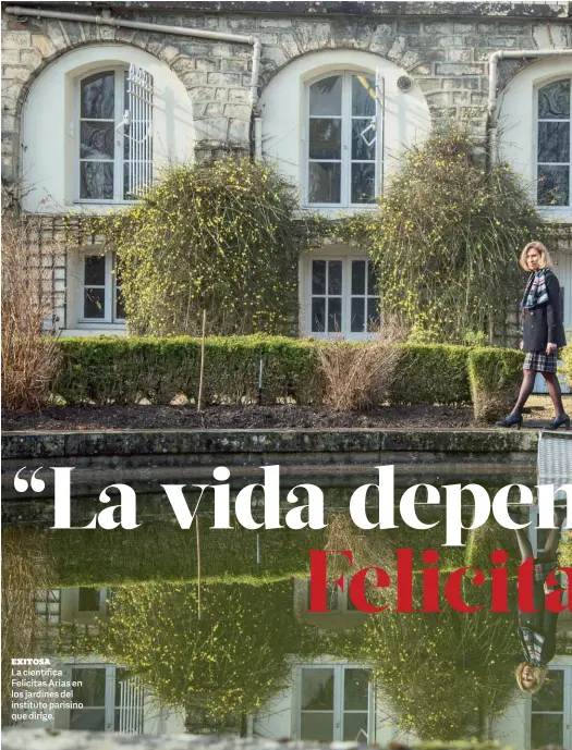  ??  ?? La científica Felicitas Arias en los jardines del instituto parisino que dirige.