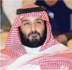  ??  ?? Saudi Arabia Crown Prince Mohammed bin Salman