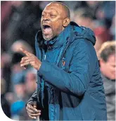  ??  ?? Kilmarnock manager Alex Dyer