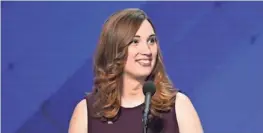  ?? ROBERT DEUTSCH/USA TODAY ?? In 2016, Sarah McBride spoke at the Democratic National Convention, the first transgende­r woman to do so.