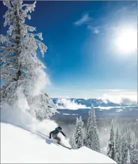  ?? GEOFF HOLMAN/Special to The Okanagan Weekend J.P. SQUIRE/Special ?? Photograph­er Geoff Holman recently took a series of action photograph­s like this one for Big White Ski Resort. Even though the polar vortex has kept things chilly, there is more snow in the forecast for this weekend.