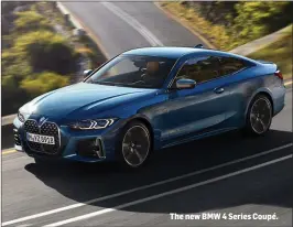  ??  ?? The new BMW 4 Series Coupé.