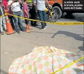  ?? Foto:
FIR/ EXTRA ?? La artista murió en el acto, en pleno centro de El Guabo.