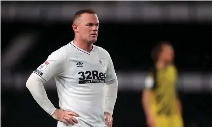  ??  ?? Derby County’s Wayne Rooney during Friday’s match against Watford. Photograph: Mike Egerton/PA