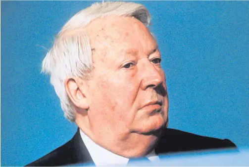  ??  ?? Bad grace: Edward Heath had a legendary capacity for rudeness and took pleasure in the Conservati­ve Party’s setbacks after he was ousted as leader