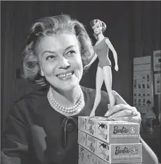  ?? Los Angeles Times ?? MATTEL FRAMES the changes to Ken as a natural progressio­n. Above, Charlotte Johnson in 1964 while director of fashion for Barbie.