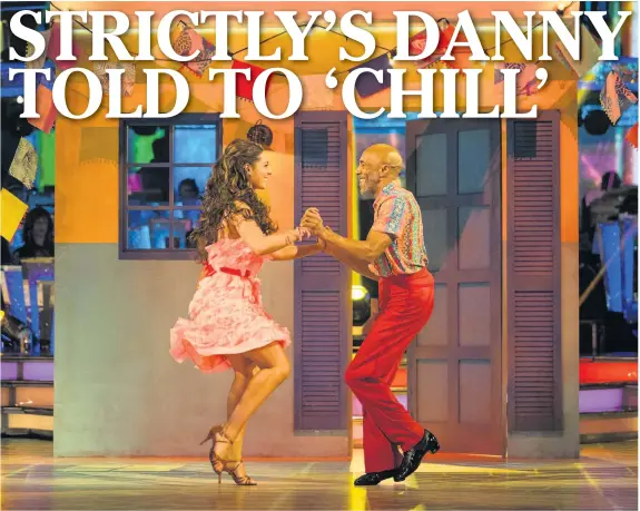  ?? GUY LEVY/BBC ?? Amy Dowden and Danny John-Jules during the dress rehearsal for last night’s Strictly Come Dancing