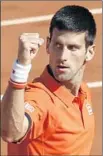  ?? Christophe Ena Associated Press ?? NOVAK DJOKOVIC, above, had 45 winners in the quarterfin­al. Rafael Nadal had just 16.