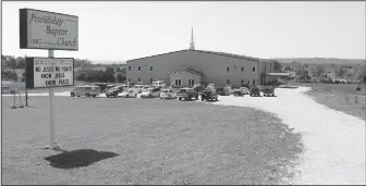  ?? Courtesy photo ?? Friendship Baptist Church in Springdale held its first worship service in its current building on East Robinson Avenue on May 18, 2003. While the members enjoy the 350-seat worship center, the congregati­on remains humble, parking each week in the...