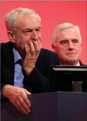  ??  ?? „ Jeremy Corbyn has reportedly been challenged by John Mcdonnell over the issue.