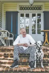  ?? COURTESY PHOTO ?? Chef Patrick O’Connell, with his Dalmatian, Luray, greeting guests at The Inn.