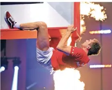  ?? FOTO: RTL ?? Der Athlet Ivo Rupena aus Viersen hat sich fürs Finale von „Ninja Warrior“qualifizie­rt, das RTL am Freitag zeigt.