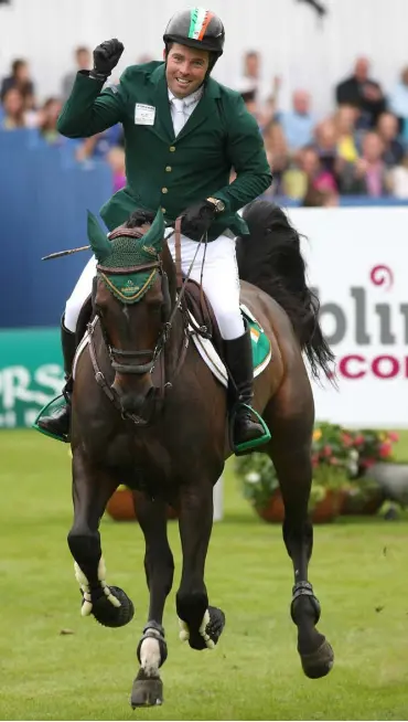  ??  ?? Showjumper Cian O’Connor’s plans were supported by local Fine Gael TD Helen McEntee