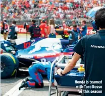  ??  ?? Honda is teamed with Toro Rosso for this season