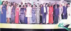  ??  ?? The 29 employees who received long-service award at Lannaman & Morris Shipping’s 45th anniversar­y gala at Devon House.