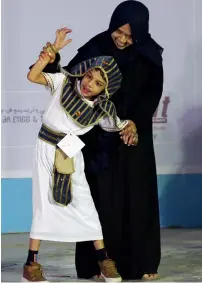  ??  ?? A special needs student takes part in a fancy dress competitio­n at the Swanthanam youth festival at the Gulf Model School in Dubai.