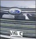  ??  ?? Car registrati­on plates were stolen or bent if vandals couldn’t get them off