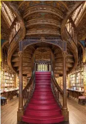  ??  ?? ABOVE, LEFT TO RIGHT Windows on Ribeira, Porto’s historical district; Livraria Lello’s staircase is one for the books. OPPOSITE PAGE, LEFT TO RIGHT Taking a shelfie at Porto’s In-Libris bookstore; a coffee break at Praia da Luz. CETTE PAGE, DE
GAUCHE...