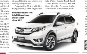  ??  ?? HONDA now has four SUVs in its Philippine lineup with the launch of new BR-V.