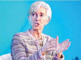  ?? /AFP ?? Christine Lagarde, directora del Fondo Monetario Internacio­nal