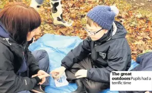  ??  ?? The great outdoors Pupils had a terrific time