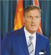  ?? ADRIAN WYLD LA PRESSE CANADIENNE ?? Maxime Bernier a annoncé avec fracas sa démission du Parti conservate­ur.