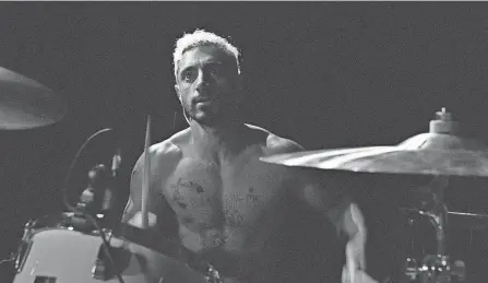  ?? AMAZON STUDIOS ?? Riz Ahmed stars as a drummer who experience­s a sudden hearing loss in “Sound of Metal.”