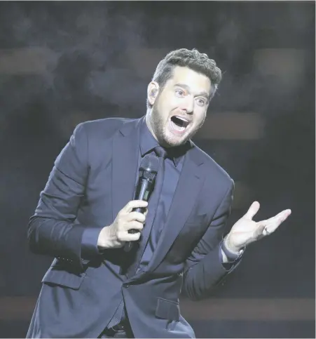  ?? GREG SOUTHAM ?? Vancouver crooner Michael Bublé says he “owes” some of his musical success to the late Canadian prime minister Brian Mulroney.