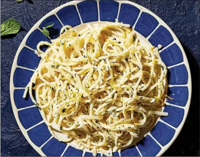  ?? For The Washington Post/STACY ZARIN GOLDBERG ?? Lemon Spaghettin­i