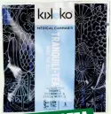  ??  ?? Cannabis tea brand Kikoko provides tea bags for about £6 a bag, or in packs of ten. Try Tranquili-Tea for calmness, or Sensuali-Tea for sexual enhancemen­t.