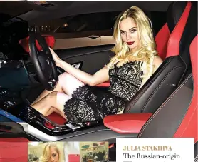  ??  ?? JULIA STAKHIVA The Russian-origin TV presenter is trying to translate her RKOI fame into a business opportunit­y