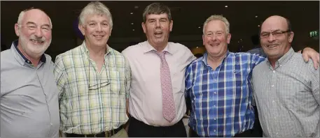  ??  ?? Denis O Flaherty with some of his friends, Oliver Gaughran, Joe Harrison, Kevin Loughlin and Malachy Stafford