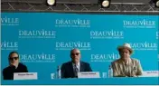  ?? (Photo Ph. D.) ?? Joaquin Phoenix, Jacques Audiard et John C Reilly étaient à Deauville hier pour présenter en avantpremi­ère « Les Frères Sister ».