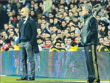  ?? DANI DUCH ?? Guardiola eliminó al Madrid de Mourinho en la Copa del 2012