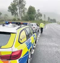  ?? Picture: Dyfed-Powys Police ?? Dyfed-Powys Police handed out 1,156 fines for breaching lockdown, more than half to people from outside the force area.