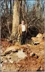  ?? COURTESY OF MIKE FOSTER ?? Mike Foster stands on his Exeter Township property in 2004, before he started creating his garden.