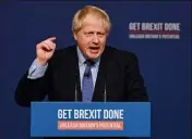  ??  ?? Boris Johnson prépare les législativ­es du  décembre avec le Brexit en fer de lance. (Photo AFP)