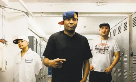  ?? Mohammad Gorjestani ?? Richard “Qbert” Quitevis (left), Keith “Kool Keith” Thornton and Dan “the Automator” Nakamura.